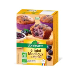Mini moelleux aux myrtilles Bonneterre bio 200 g