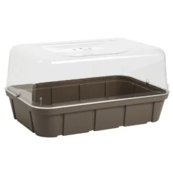 Mini serre taille L couleur taupe Eda - 56 x 38 x 25 cm