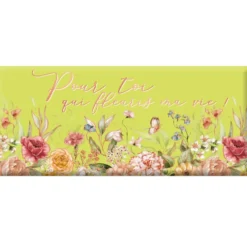 Mini tablette chocolat lait « Pour toi qui fleuris ma vie » Art Grafik - 30 g