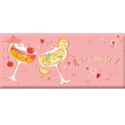 Mini tablette chocolat lait « À ta santé » Art Grafik - 30 g