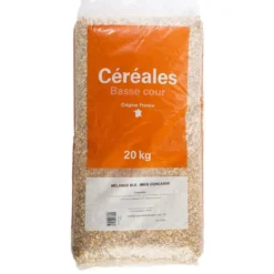 Mélange blé et maïs concassé pour oiseaux de basse-cour 20 kg