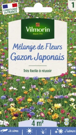 Mélange de fleurs Gazon Japonais Vilmorin - graines à semer pour 4 m² de surface