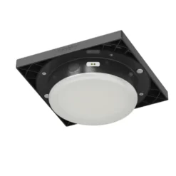 Module solaire Sunny carré avec télécommande blanc chaud coloris noir - 12,5 x 12,5 x 3,5 cm