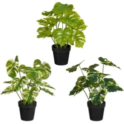 Monstera artificiel en pot - Ø 28 x H 30 cm