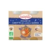 Mouliné de carotte des Landes et quinoa bonne nuit Babybio 2 x 200 g