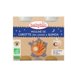 Mouliné de carotte des Landes et quinoa bonne nuit Babybio 2 x 200 g