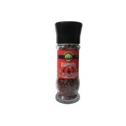 Moulin de poivre rouge de Kampot en grains bio-équitable Ethnoscience - 45 g