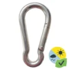 Mousqueton pour hamac ou voile d'ombrage coloris gris en inox Gard&Rock - Ø 8 cm