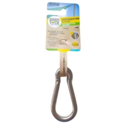 Mousqueton pour hamac ou voile d'ombrage coloris gris en inox Gard&Rock - Ø 8 cm
