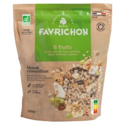 Muesli croustillant aux 6 fruits - 500 gr