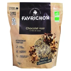 Muesli croustillant chocolat noir Favrichon - 450 g