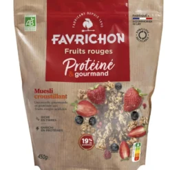 Muesli croustillant protéiné fruits bio Favrichon - 450 g