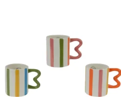 Mug avec rayures multicolores Dolomite - 12,5 x 5,8 x H 9,8 cm