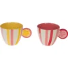 Mug en grès à rayures colorées Fruit Zestine - 8 x 12 x 9 cm