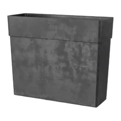 Muret haut en plastique injecté gris anthracite Deroma Like R - 78 x 29,5 x 65 cm