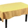 Nappe déperlante en polyester/coton à rayures coloris cumin Charlotte - 140 x 300 cm