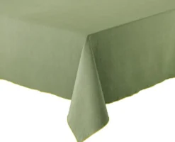 Nappe en coton recyclé coloris matcha Grace - 250 x 140 cm
