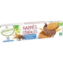 Nappés aux céréales chocolat lait bio Bisson - 140 g