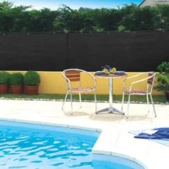 Natte brise vue Totaltex noir en polyéthylène 10 m x 100 cm