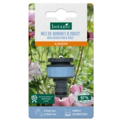 Nez de robinet botanic® Ø 20 x 27 mm avec réduction Ø 15 x 21 mm