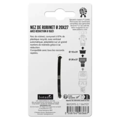 Nez de robinet botanic® Ø 20 x 27 mm avec réduction Ø 15 x 21 mm