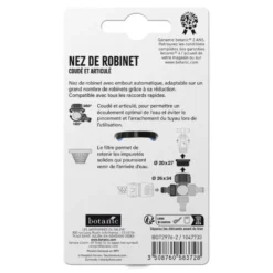 Nez de robinet coudé et articulé botanic® - Ø 20x27 Ø 26x34 avec embout automatique