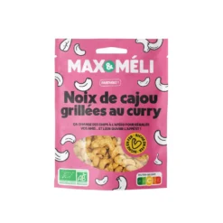 Noix de cajou bio grillées au curry Max&Méli - 125 g