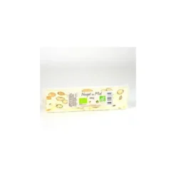 Nougat blanc au miel bio en barre de 100 g