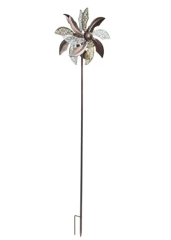 Éolienne sur pique design en filigrane métallique Smart Garden Anemos - Ø 30 x 120 cm