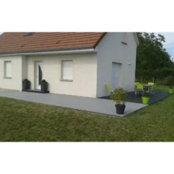 Pack complet terrasse composite gris 5 m2