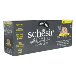 Pack multisaveurs alimentation humide pour chats Schesir After Dark - 12 x 80 g