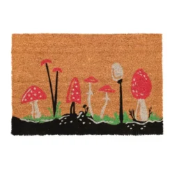 Paillasson coco champignons taille M - 60 x 40 cm