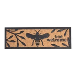 Paillasson en fibre coco motif abeille - 75 x 25,2 cm