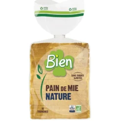 Pain de mie nature bio tranché Bien - 500 g