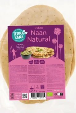 Pains naan nature bio Terra Sana – 2 x 120 g