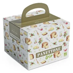 Panettone aux pépites de chocolat bio Artigiani d'Italia - 500 g dans une boîte en carton