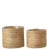 Panier cache-pot coloris marron en jute Atlantic - 26 x Ø 30 cm