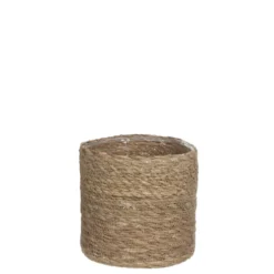 Panier cache-pot coloris marron en osier Atlantis Mica Decorations - 18 x Ø 18 cm