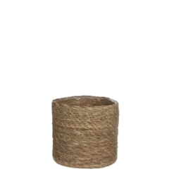 Panier cache-pot coloris marron en osier Atlantic Mica Decorations - 16 x Ø 16 cm
