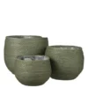 Panier rond vert en papier Jorck - Ø 26 x H 24 cm