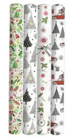 Papier cadeau motifs de Noël Pictura trendy - Le rouleau
