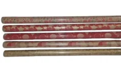 Papier cadeau multicolore kraft lisse en rouleau - 70 cm x 2 m