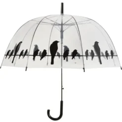 Parapluie transparent motif oiseaux Ø 83 x H 81,5 cm