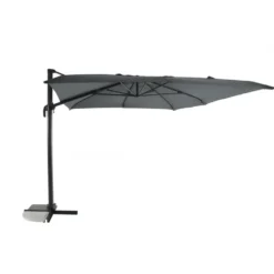 Parasol déporté carré coloris anthracite - 300 x 400 cm