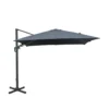 Parasol déporté carré coloris gris - 300 x 300 cm