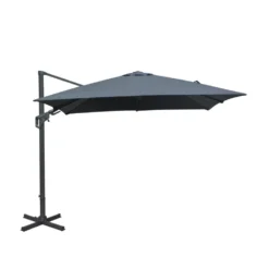 Parasol déporté carré coloris gris - 300 x 300 cm