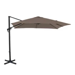 Parasol déporté carré en aluminium - Ø 250 cm