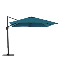 Parasol déporté carré en aluminium - Ø 250 cm