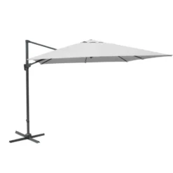 Parasol déporté rectangulaire coloris écru - 300 x 400 cm
