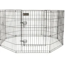Parc pour chien en métal noir - 76 cm